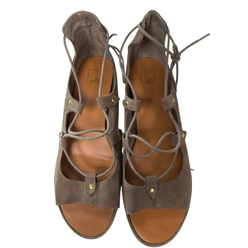 14th & Union Tan Gladiator‎ Sandals Women's size 10 EUC